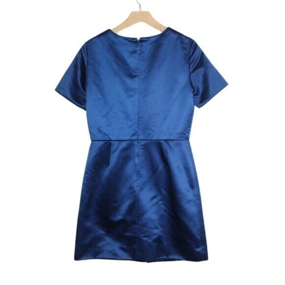Marc by Marc Jacobs women's mini dress size 6 blue satin silk wool disco chic - Picture 4 of 12